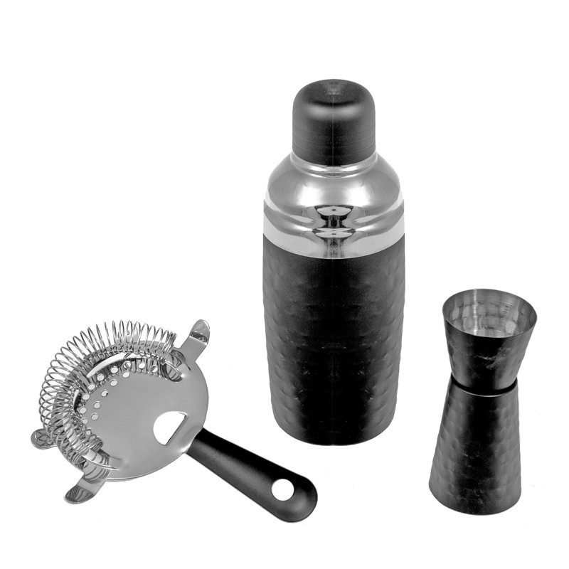 Tabletop Bar Set, Silver/Black