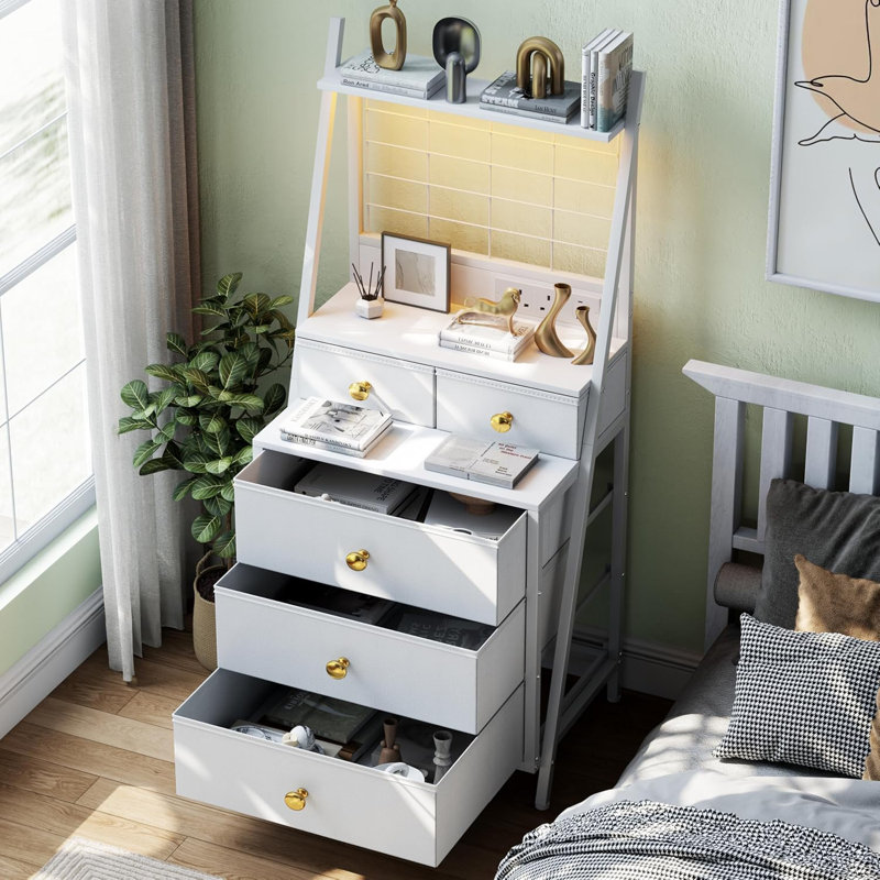 48cm W 5 - Drawer Chest of Drawers, White