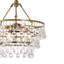 Lustre en forme de goutte en cristal à 6 niveaux de luxe rétro