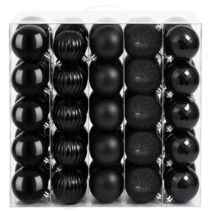 6cm Polystyrene Bauble, Black