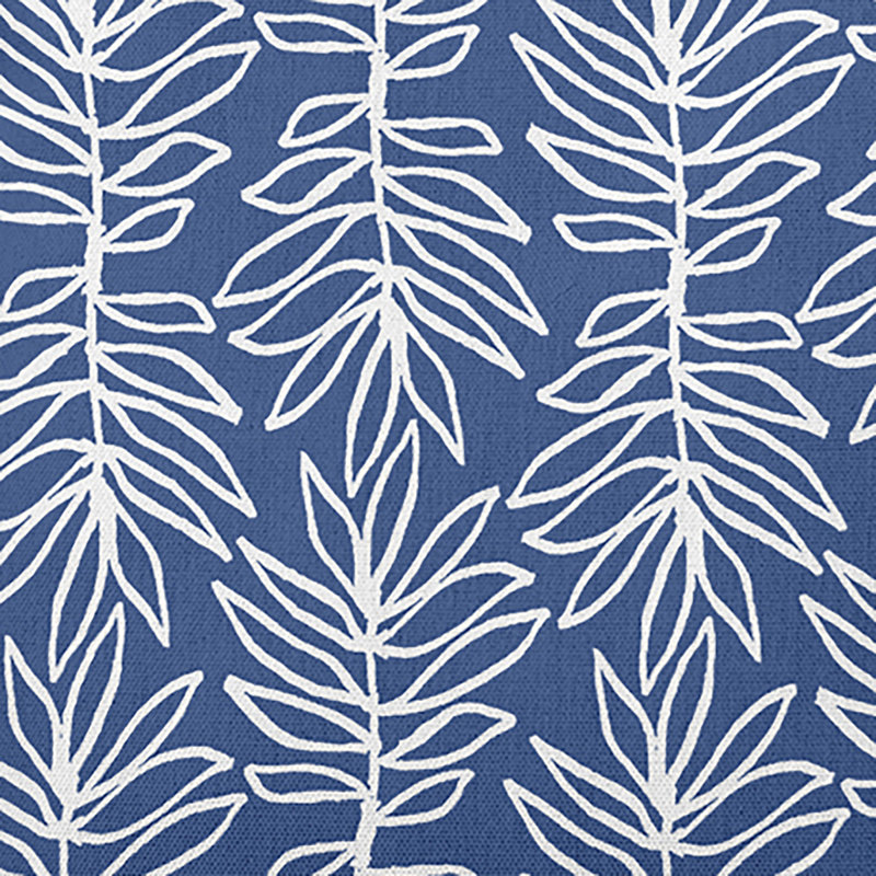  Housse et insert de coussin rectangulaire en polyester pour l'intérieur et l'extérieur, Blanc / bleu royal floral