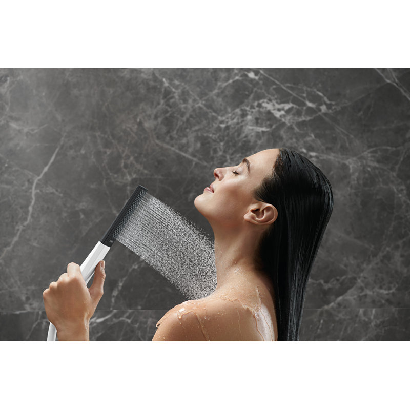 Hansgrohe Rainfinity Baton Handheld Shower Head 100, Matte White, 2.5 GPM