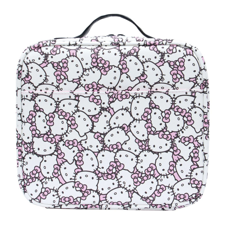 Trousse de toilette Hello Kitty avec similicuir et trousse de toilette imperméable avec poches intérieures