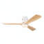 Ventilateur de plafond à profil bas de 52 pouces avec lumière et télécommande, montage encastré, réversible, 3CCT, à intensité variable, silencieux, ventilateur de chambre à coucher, intérieur / extérieur