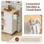 Îlot de cuisine mobile 42 "avec abattant, bar à roulettes avec armoire de rangement et roulettes verrouillables-1464985658