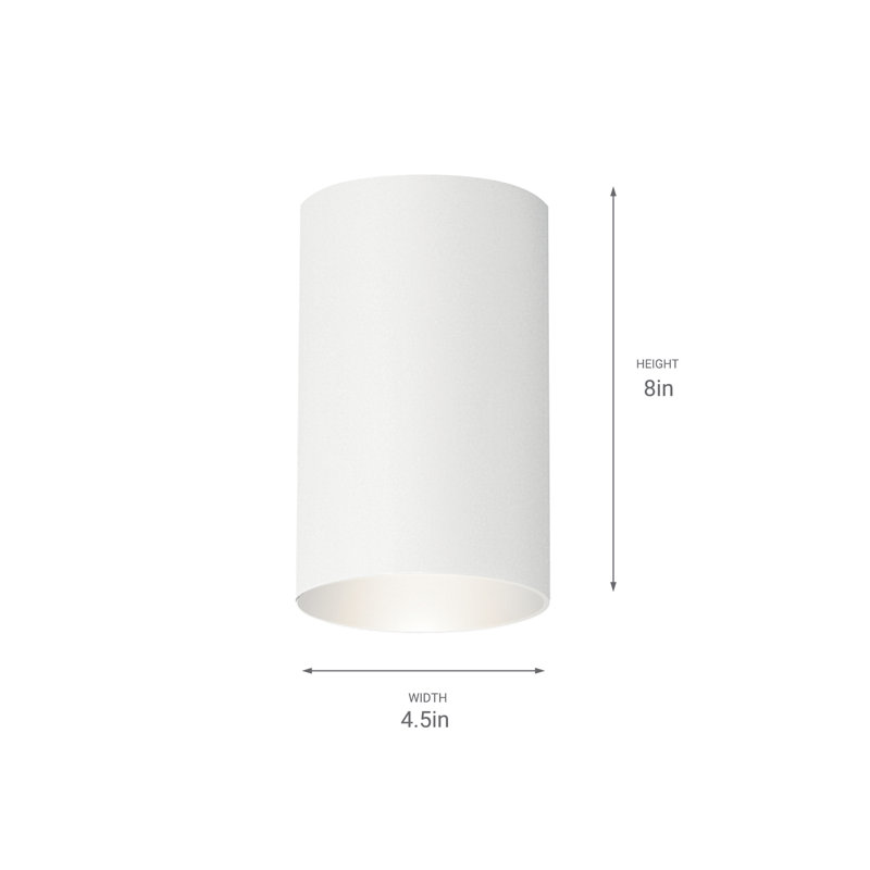Plafonnier encastré cylindrique simple 4,5 po à 1 lumière Glossop