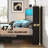 Revan Ivy Bronx Bed Frame With Storage Headboard&footboard, Wooden Platform Bed With Charging Station&led Light,no Box Spring Needed-910134177-910134206