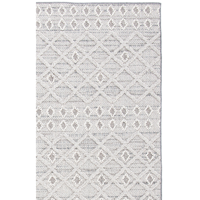 Tapis intérieur / extérieur gris Charlcombe Southwestern, Tapis de couloir 2 pi 2 po x 8 pi