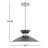 Agata 1 - Light Midnight Black/Burnished Brass Cone Pendant