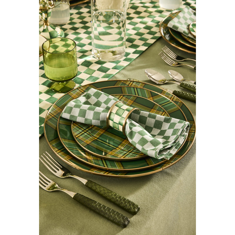 Dark Green Check Napkin