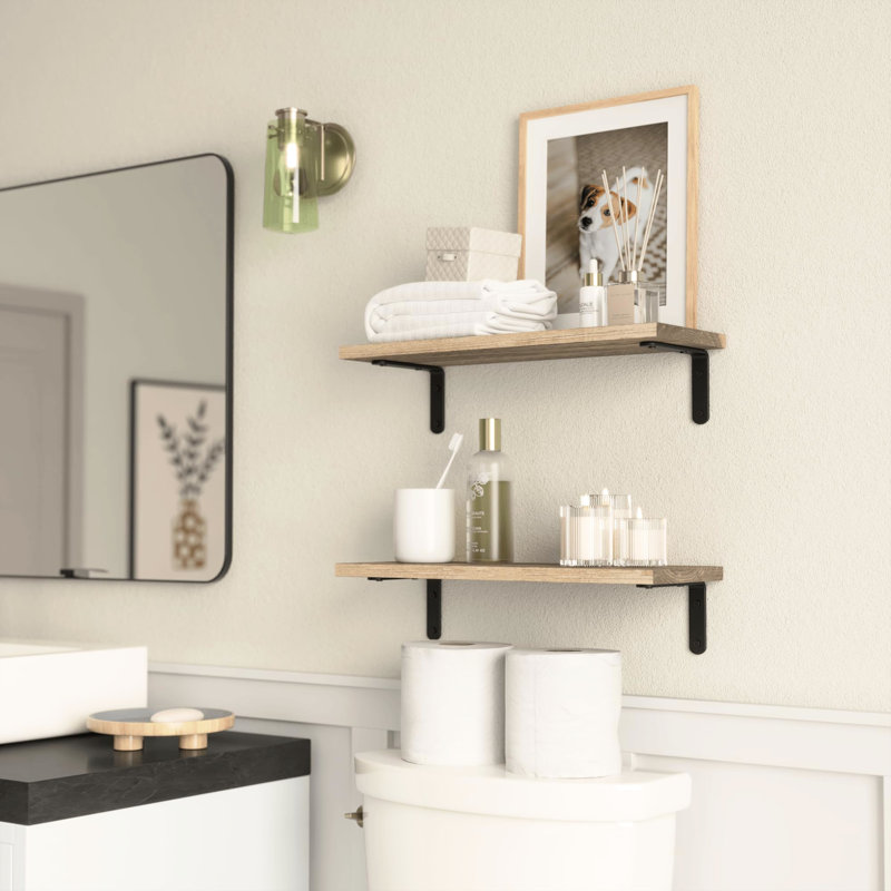Tablette décorative rustique 2 pièces 2 pièces avec capacité de poids de 40 lb