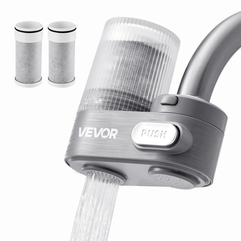 Filtres à eau pour robinet, purificateur d'eau pour cuisine, vertical, Gris
