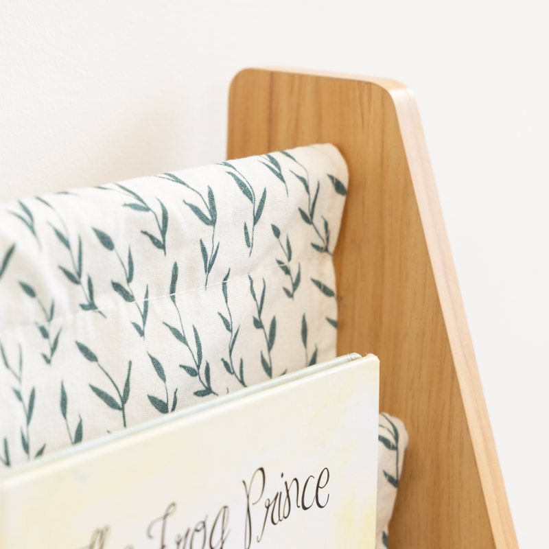 Hoeft Kids Book Display, Natural/White Leaf
