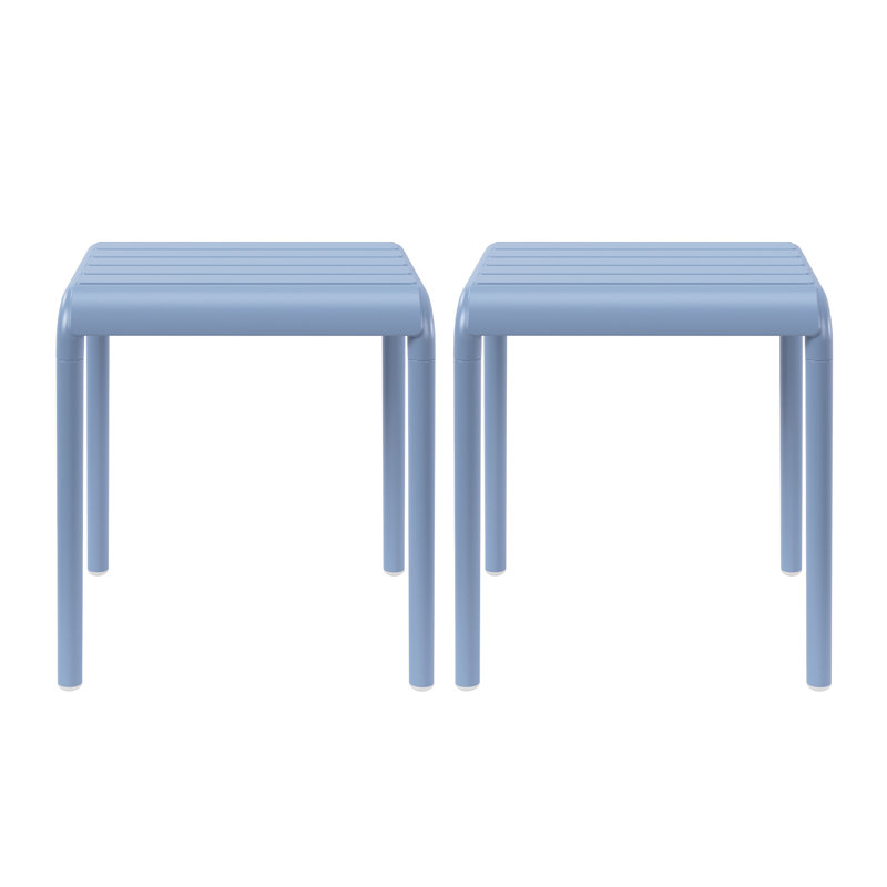 Square Outdoor Side Table, French Blue