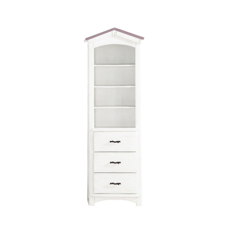 Sartain 3-Drawers Bookcase with Cabinet, Brown
