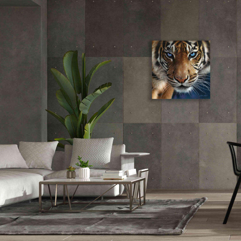 «Blue Eyes» par Collin Bogle, Ebern Designs, art mural sur toile, H 37 po x l 37 po x P 1,5 po