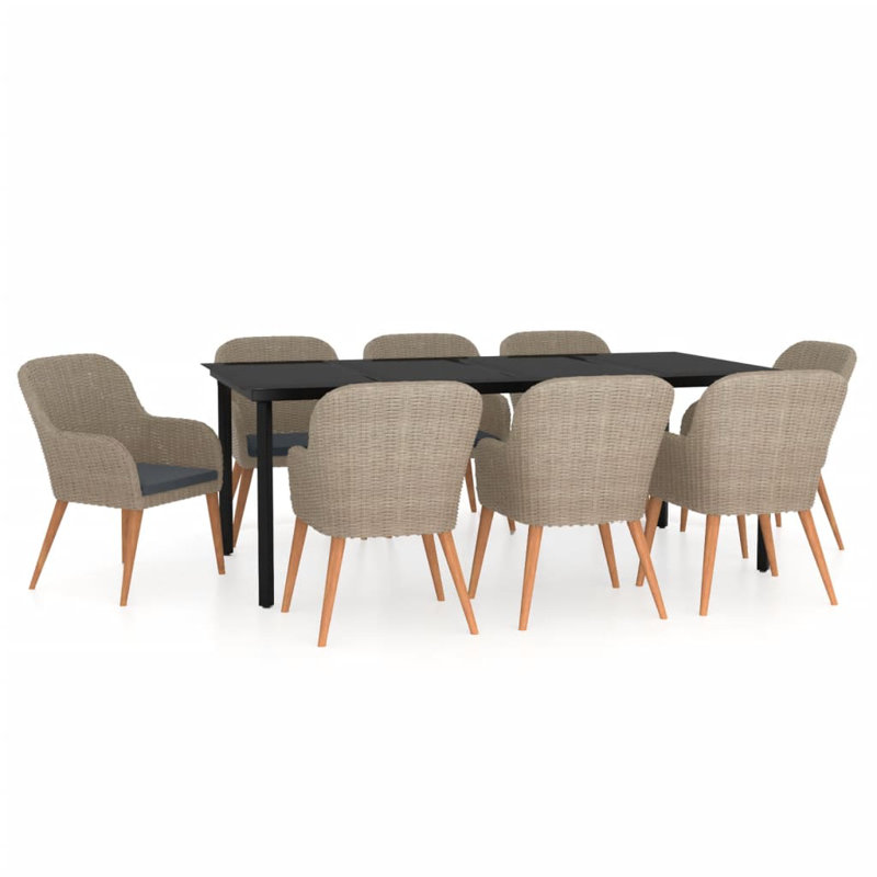 Ensemble bistro Janill Square pour 2 personnes, 29.1" H x 78.8" W x 39.4" D, Brown, 8