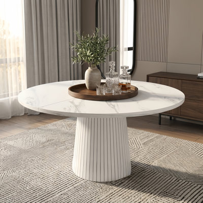 Table de salle à manger de 47 po en placage de marbre