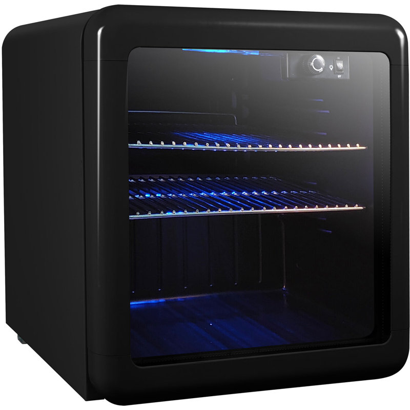 1,7 cu. Réfrigérateur à boissons rétro, Noir