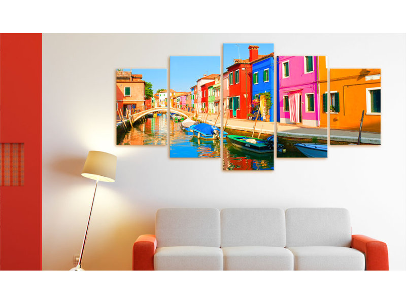 5 Piece No Frame Print on Canvas, 200 cm x 100 cm