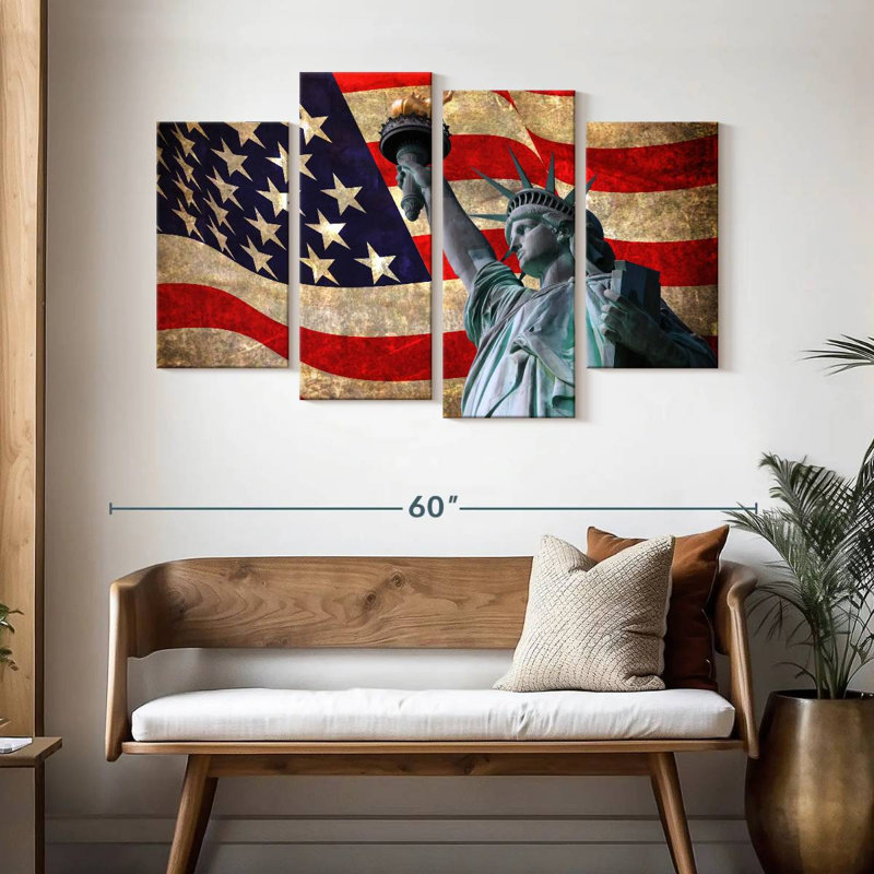 Nicci American Lady Liberty, H 32 po x l 52 po