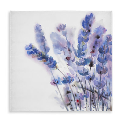 Watercolor Lavender Flowers Tablecloth | Rustic Bedroom Decor