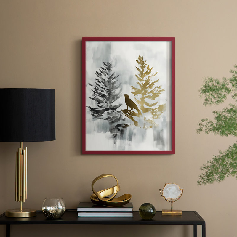 Reproduction encadrée - bois massif, H 11 po x l 9 po, Rouge