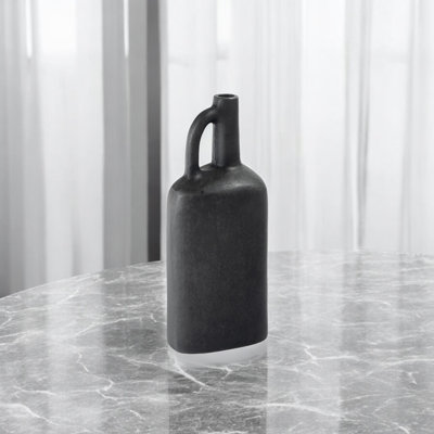 11" Gray Aluminum Jug Table Vase