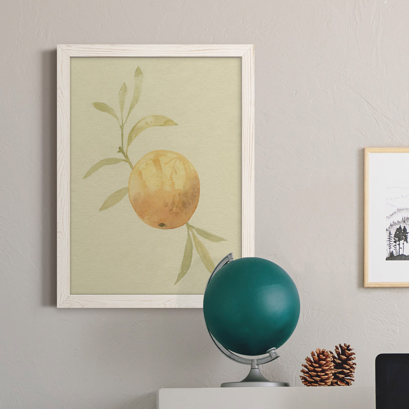 " Dappled Oranges IV " Painting Print, 23" H x 32" W x 1" D, White Framed
