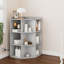 Armoire d'angle Cardonas, bibliothèque à 9 cubes, rangement avec ports et prises USB et station de recharge sans fil H 33,9 po x l 19,2 po x P 19,2 po-181504006