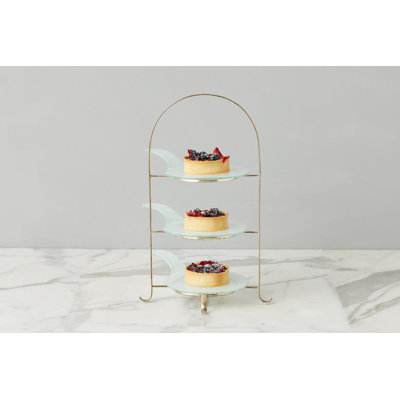 Glass Stacking Appetizer Plate, White
