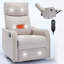 Chenille Swivel Manual Recliners with Heat Massage-1291707713