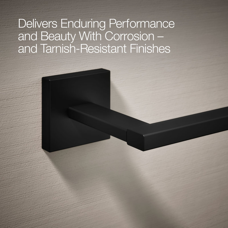 Square Toilet Tissue Holder, Matte Black