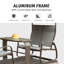Bancs oscillants d'extérieur en aluminium 4 places avec auvent