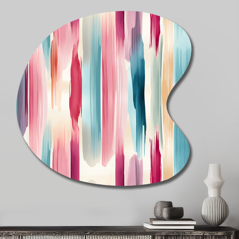 Rex - art mural irrégulier en métal strié, H 27 po x l 27 po x P 1 po