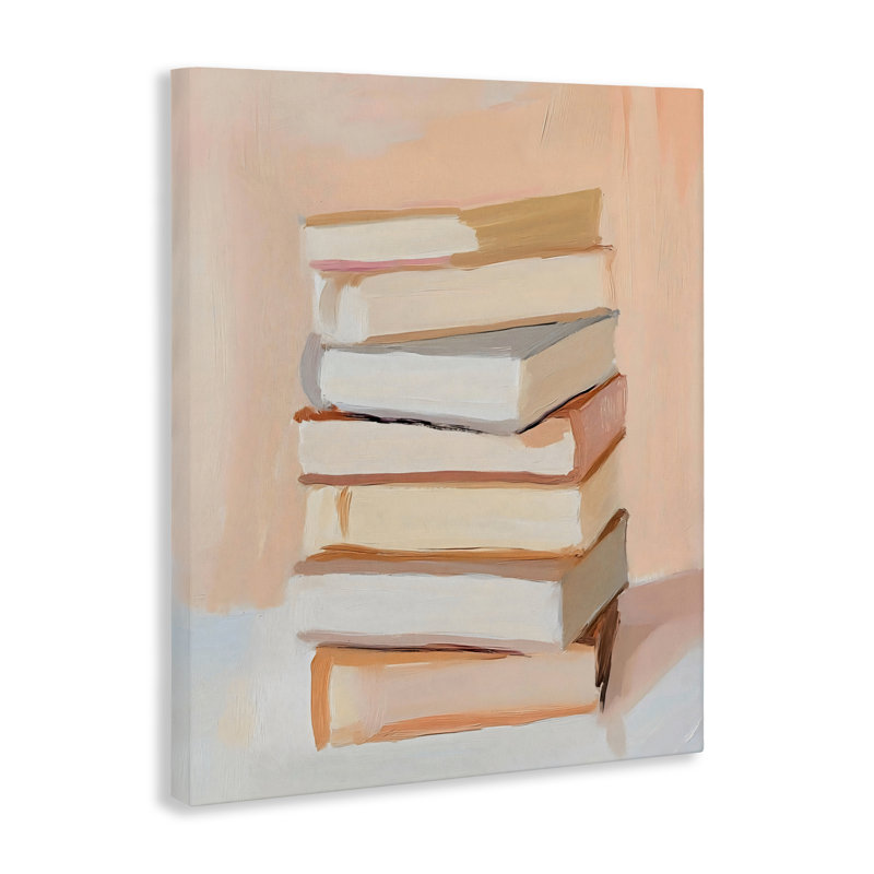 Pile à livres, toile par LSR Design Studio, H 48 po x l 36 po