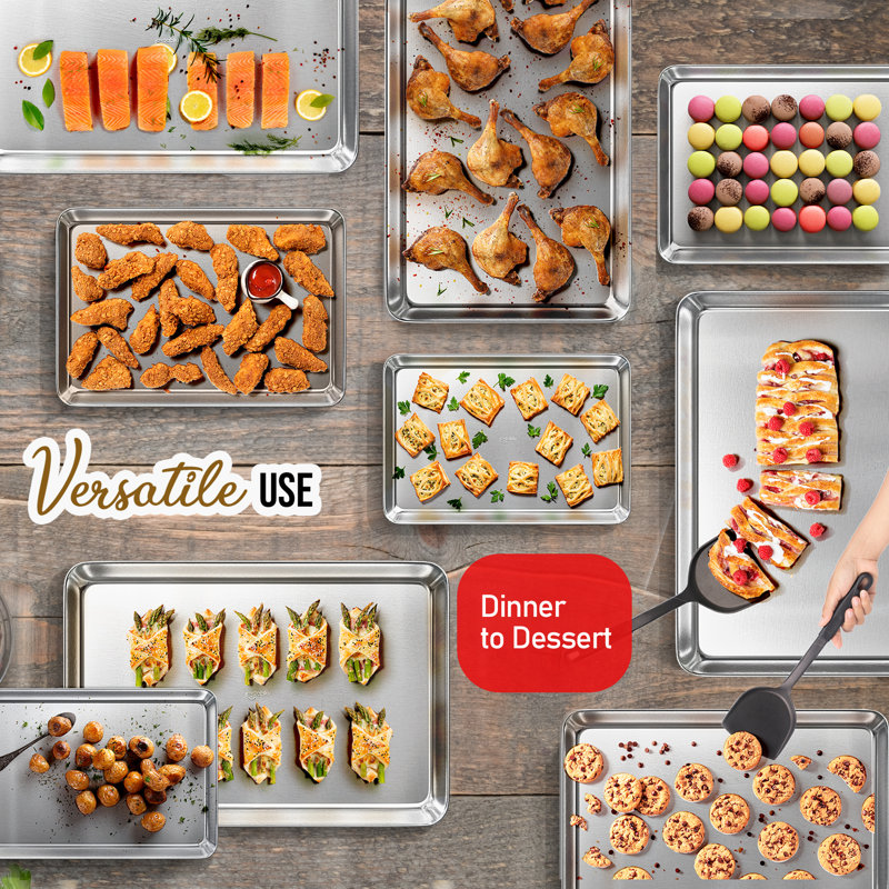 Joytable Non-Stick Aluminized Steel Multi Pack Baking Sheet Set