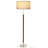 Carter 65 in. Mid-Century Modern LED Energy Efficient Floor Lamp with Fabric Drum Shade
