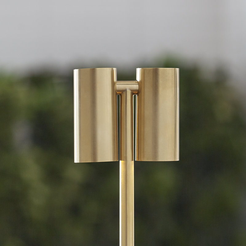 Doppia Accent Rechargeable Table Lamp, Natural Brass