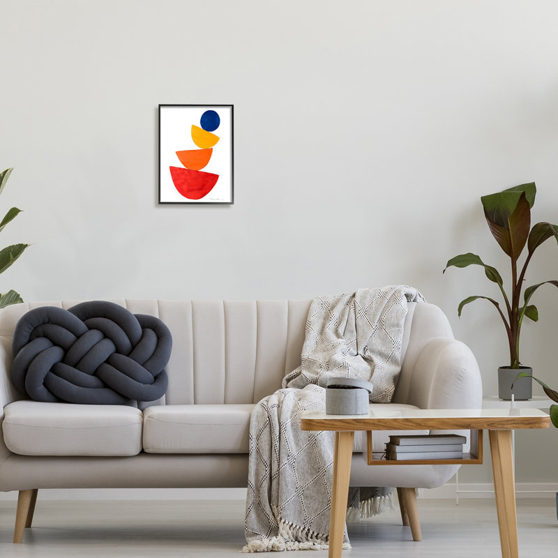 Ba-269, encadré inclinable, formes équilibrées, encadré sur bois par Ruth Fromstein, Giclée encadrée noir minuit