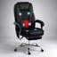 Fauteuil de bureau massant Vinsetto Executive avec siège chauffant, hauteur réglable et repose-pieds rétractable pour un confort optimal
