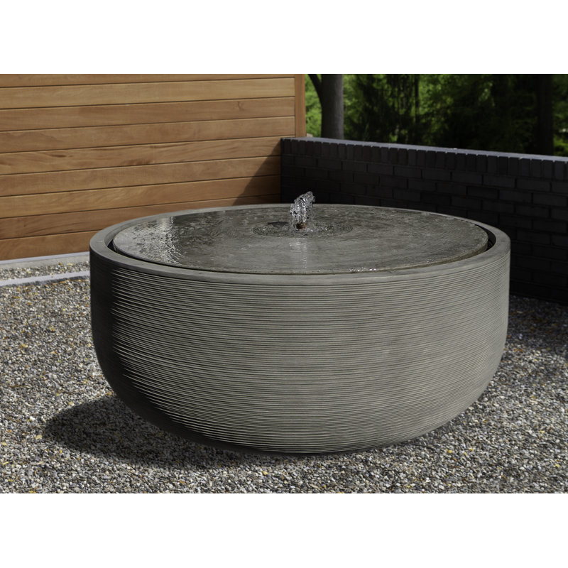 Girona Floor Fountain, 26.25" H x 72" W x 72" D, Alpine Stone