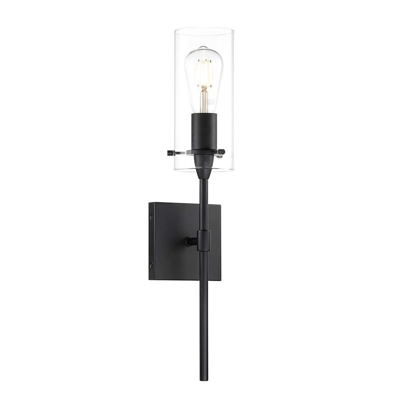Iron Armed Sconce, Matte Black