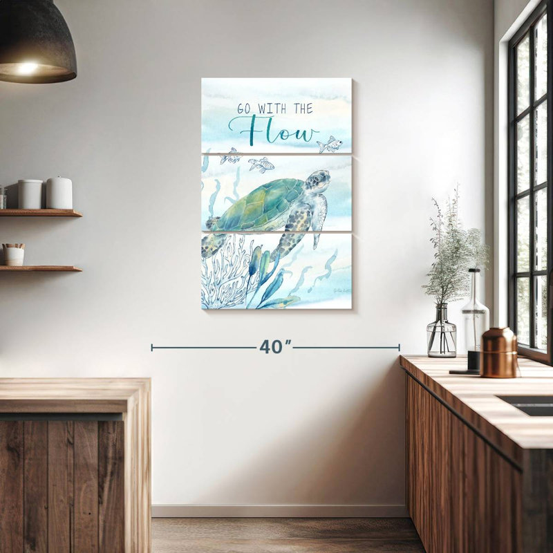 Tergel Great Blue Sea III, H 38 po x l 24 po