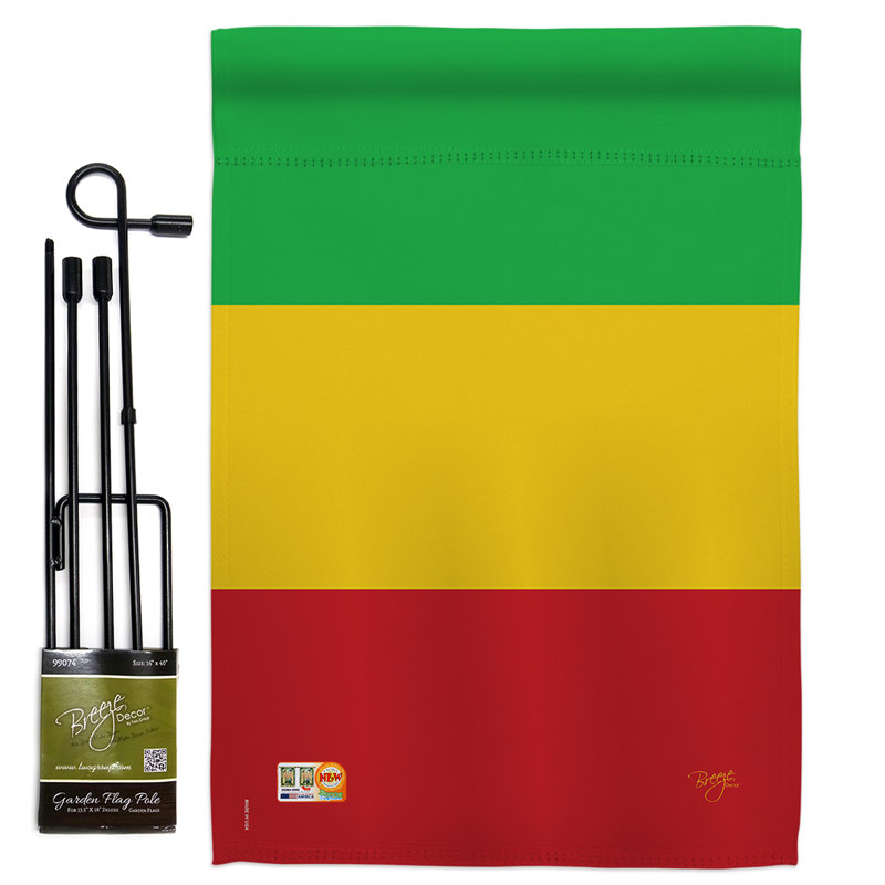 Double Sided 18.5'' H x 13'' W Polyester Flag Set