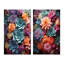 «Blue Yellow Succulents Succulent Delight», 2 pièces-815886623-815886620