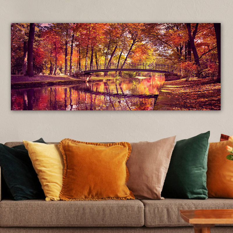 Superbe peinture sur toile décorative de 19,7 po x 47,2 po | 100% toile, cadre 100% bois (épaisseur: 1,2 po) | Idéal pour le salon, la chambre à coucher et le bureau | Couleurs éclatantes et conception unique