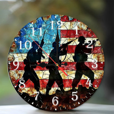 10-Inch Wooden Wall Clock, Silent Movement, Battery Operated (AA Batteries Not Included), Artistic  Decor, Perfect for Home Accents