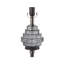 Columba 161cm Tall Floor Lamp with Glass Base for Living Room , Floor Standing Lamp with Linen Shade