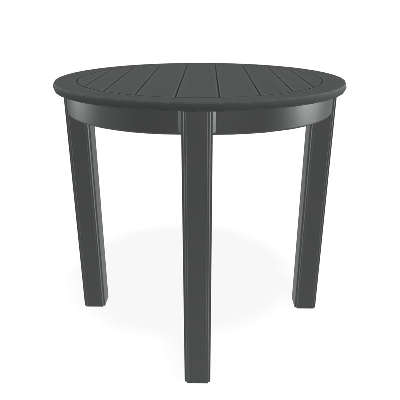 Outdoor Round Side Table, Gray/Graphite, Acrylic